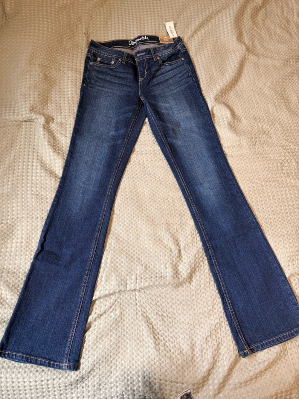 Aéropostale Chelsea Bootcut Jeans Low Rise Blue Flare Denim Size 0